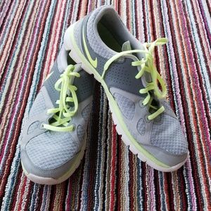 Women's Nike Running Shoes Gray and Neon Yellow